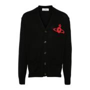 Vivienne Westwood Svart Cardigan för Män Black, Herr