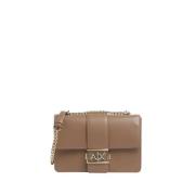 Armani Exchange Brun Axelväska Elegant Design Brown, Dam