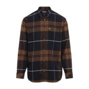 Carhartt Wip Brun LS Garment Skjorta Multicolor, Herr