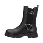 Rieker Svarta Chelsea Boots i Läder Black, Dam