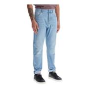 Brunello Cucinelli Lättviktsbomull Denim Avslappnad Passform Jeans Blu...