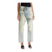 R13 Asymmetriska Denim Jeans för Moderna Kvinnor Blue, Dam