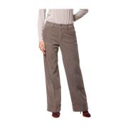 Mason's Sammet Randig Chino Byxor Vinterstil Gray, Dam