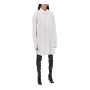 Maison Margiela Bomull Poplin Chemisier Klänning White, Dam