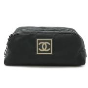 Chanel Vintage Pre-owned Canvas handvskor Black, Dam