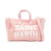 MC2 Saint Barth Faux Fur Telefonväska med Handtag Pink, Dam