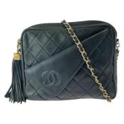 Chanel Vintage Pre-owned Laeder crossbodyvskor Black, Dam