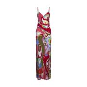 Emilio Pucci Elegant Lång Klänning Multicolor, Dam