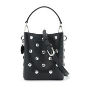 Stella McCartney Studded Mini Bucket Bag Frayme Black, Dam