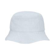 Vilebrequin Unisex linne fiskarhatt med mineralfärgämne White, Herr