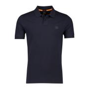 Hugo Boss Mörkblå kortärmad polotröja Blue, Herr