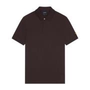 Lyle & Scott SS Polo Shirts Ottoman Tipped Polo Shirt Brown, Herr