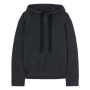 Jil Sander Ullhoodie med dragsko Gray, Dam