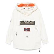 Napapijri Vintage Beige Andningsbar Skidoo Jacka White, Herr