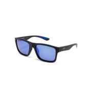 Maui Jim THE Flats 897-02B Matte Black/Blue Sunglasses Black, Herr