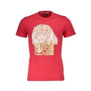 Cavalli Class Röd Bomull Logo Print T-shirt Red, Herr