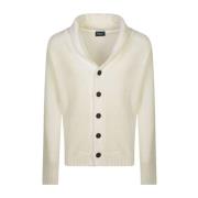 Drumohr Vit Stickad Tröja Sweater Aw24 White, Herr