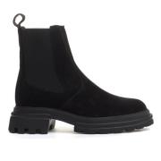 Hogan Svart Mocka Chelsea Ankelboots Black, Dam