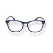 Tom Ford Blå Rund/Oval Acetatglasögon Blue, Unisex