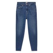 Tommy Hilfiger Denim Jeans Tapered Leg Dragkedja Stängning Blue, Dam