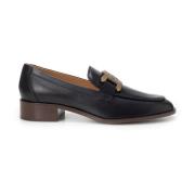 Tod's Svarta läderloafers för kvinnor Black, Dam