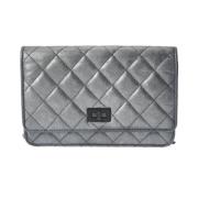 Chanel Vintage Pre-owned Laeder plnbcker Gray, Dam