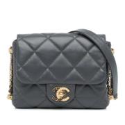 Chanel Vintage Pre-owned Laeder crossbodyvskor Gray, Dam