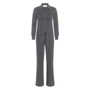 Emerson Renaldi Kashmir Knäppt Jumpsuit med Fickor Gray, Dam