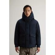 Woolrich Blå Bomberjacka Melton Stil Blue, Herr