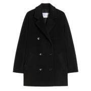 Max Mara Svart Konisk Ullrock Black, Dam