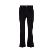 Liu Jo Hög midja crop flare jeans Black, Dam