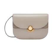 Furla Vanilj Crossbody Väska Sphere Modell Beige, Dam