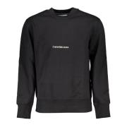 Calvin Klein Svart Sweatshirt med Långa ärmar Broderad Logotyp Black, ...