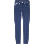 Calvin Klein Blå High Waist Skinny Jeans Blue, Dam