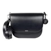 Hugo Boss Elegant Liriel Flap Crossbody Väska Svart Black, Dam