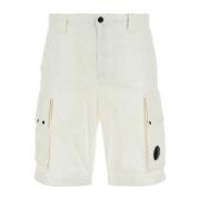 C.p. Company Vita Stretch Bermuda Shorts White, Herr