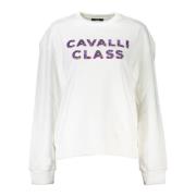 Cavalli Class Vit Sweatshirt med Tryck och Långa ärmar White, Dam