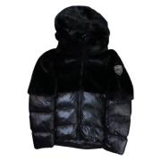 Blauer Svart Puffer Pälsjacka Black, Dam