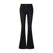 Liu Jo Hög Midja Straight Leg Jeans Black, Dam