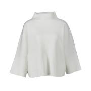 Joseph Ribkoff Mysig Stickad Turtlenecktröja White, Dam