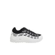 Comme des Garçons Vita och svarta mesh sneakers Black, Herr