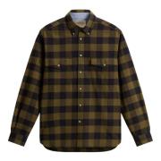 Woolrich Buffalo Plaid Chamois Skjorta Green, Herr