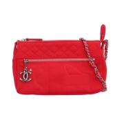 Chanel Vintage Pre-owned Bomull chanel-vskor Red, Dam