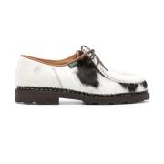 Paraboot Leopardmönstrade Derby Platta Skor White, Herr