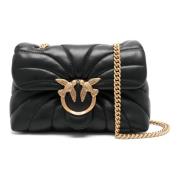 Pinko Antikguld Love Puff Mini Väska Black, Dam