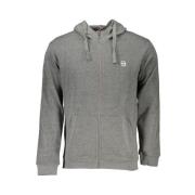 Sergio Tacchini Grå Hoodie i Fleece med Dragkedja Gray, Herr