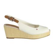 Tommy Hilfiger White Cotton Sandal White, Dam