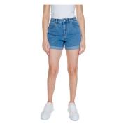 Vero Moda Blå Enfärgade Damshorts med Fickor Blue, Dam