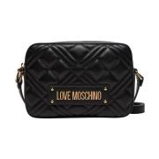 Love Moschino Quiltad Svart Axelväska Black, Dam