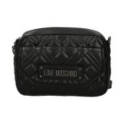 Love Moschino Elegant Svart Axelväska med Metall Detaljer Black, Dam